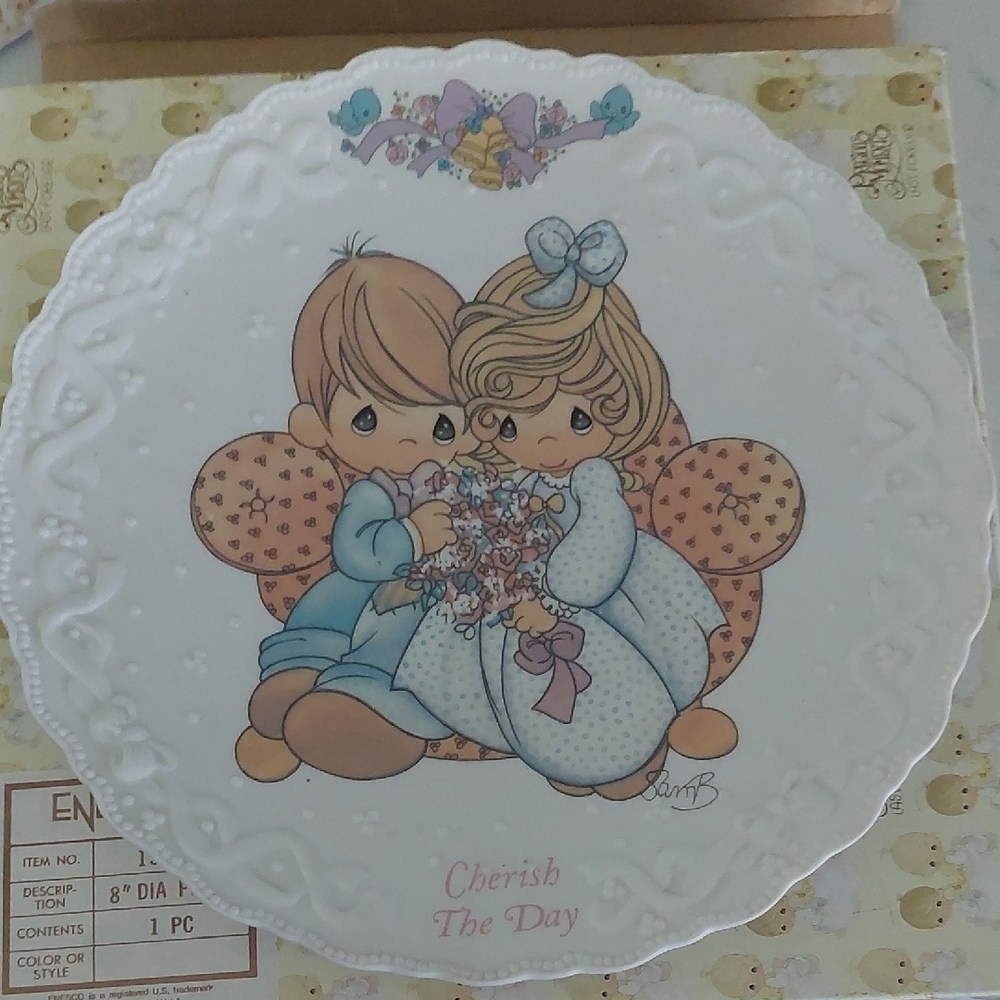 Precious Moments Commemorative Plate "Cherish The Day"